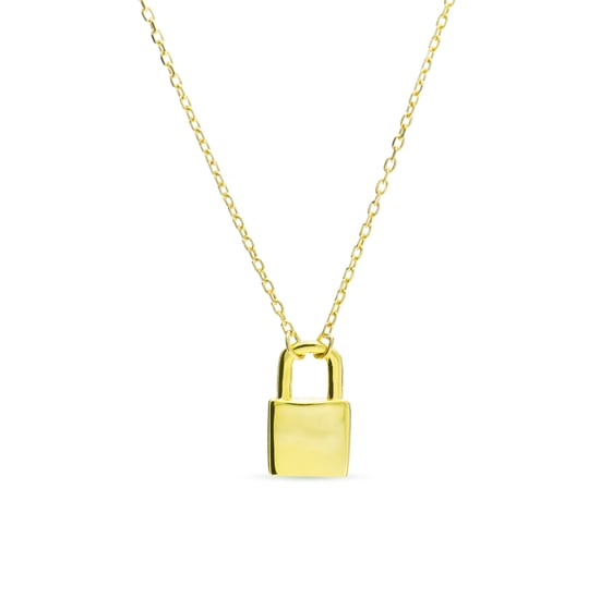 Luxenter Imlor-Halskette aus 925er Sterlingsilber mit 18 Karat Gelbgoldplattierung - Image 1