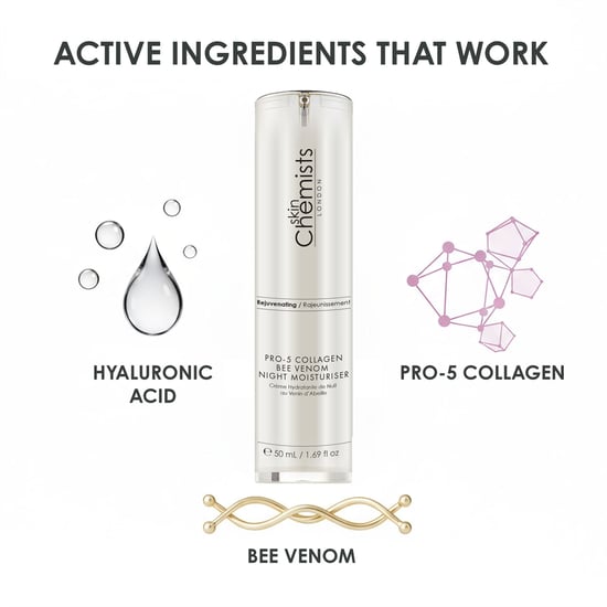 skinChemists Anti-Aging Pro-5 Collagen Bienengift Nachtcreme 50ml - Image 5
