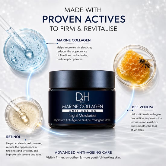 Dr H Anti-Aging-Nachtcreme mit Meereskollagen, 60 ml - Image 3