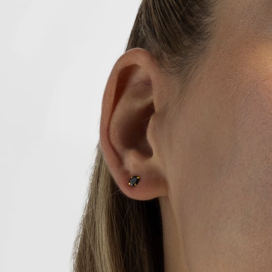 Luxenter Ohrringe, 925er Sterlingsilber und 18K vergoldeter Onyx Zirkonia - Image 3