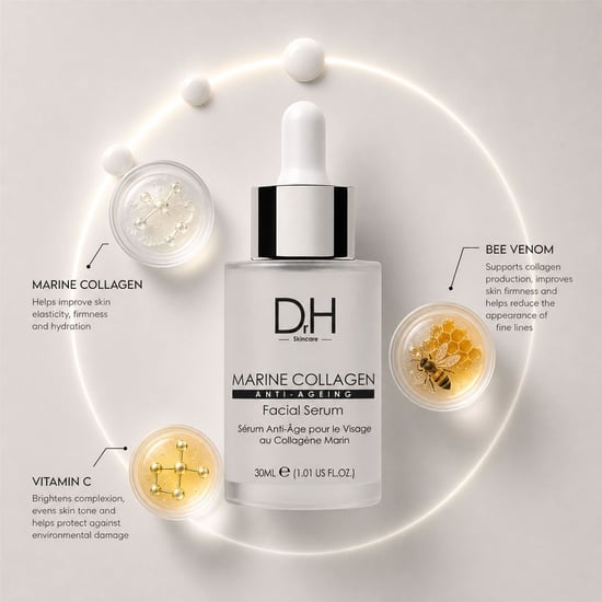 Dr H Anti-Aging-Gesichtsserum mit Meereskollagen, 30 ml - Image 2