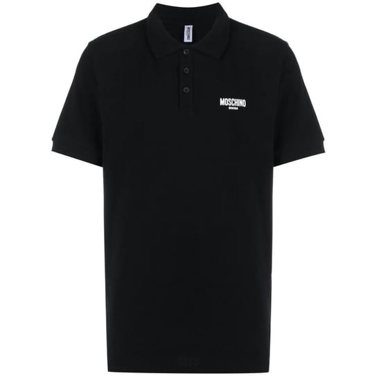 Schwarzes Poloshirt mit kleinem Schwimmlogo von Moschino - Image 1