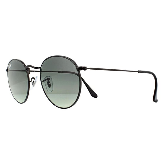 Ray-Ban Sonnenbrille Runde flache Gläser 3447N 002/71 Schwarz Grau Gradient 50mm - Image 2