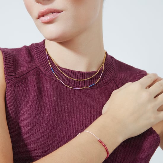 Luxenter 925 Sterling Silber Armreif mit rhodinierter Fuchsia Jade - Aquisa - Image 4