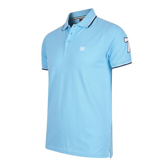 Polo Applique Pique von Cappuccino Italia in der farbe Blau und in größe S. - Image 3