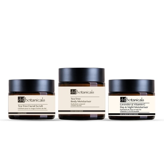 Dr. Botanicals Teebaum-Gesichtspeeling, Anti-Aging-Tages- und Nachtcreme sowie Körpercreme-Set - Image 1