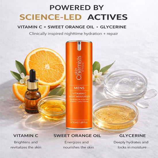 skinChemists Anti-Aging-Nachtcreme für Männer mit Vitamin C, 50 ml - Image 3