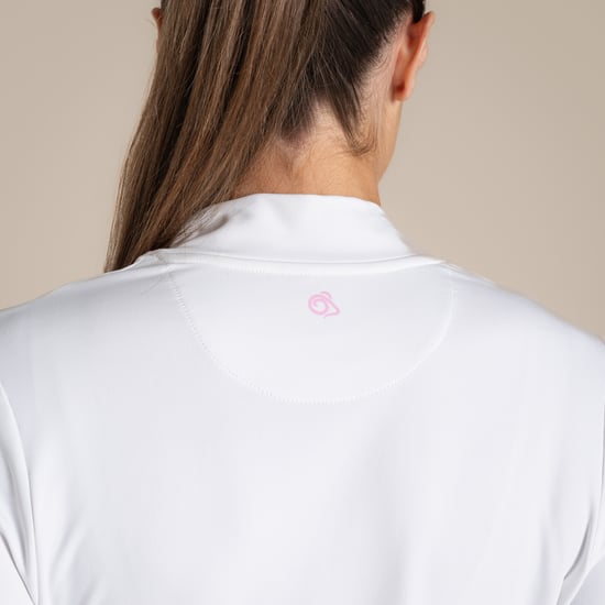 Craghoppers - T-Shirt für Damen, Stehkragen, Nosilife, Emblem, Langärmlig (Weiß) - Image 5