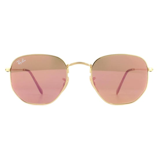 Ray-Ban Square Unisex Gold Kupfer Flash Spiegel RB3548N Sechseckig - Image 1