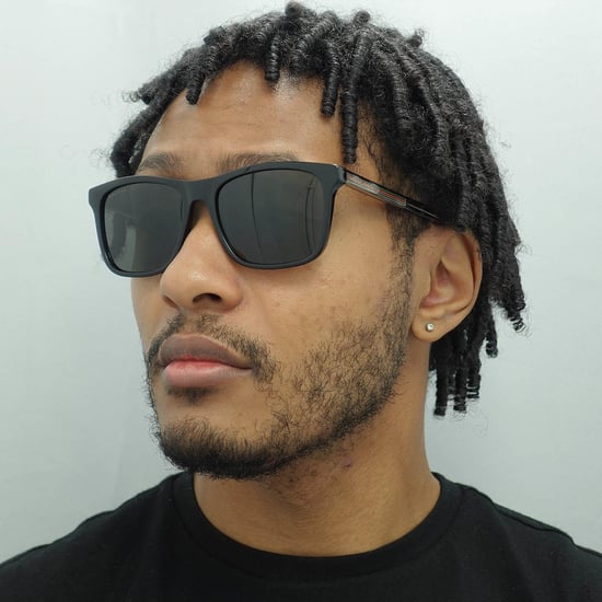 Gucci Rectangle Mens Black Grey Polarized Sonnenbrille - Image 6