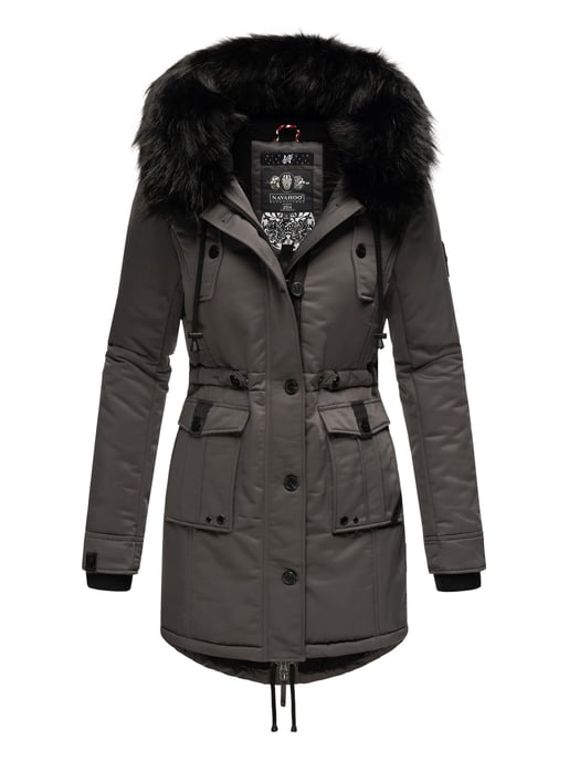 Navahoo Damen Winterjacke Luluna-Princess – Warm, Stylisch & Mit Teddyfell und Kunstfellkragen - Image 1