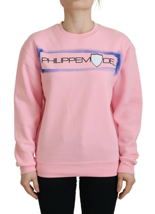 Rosa Rundhalsausschnitt Sweatshirt - Image 1