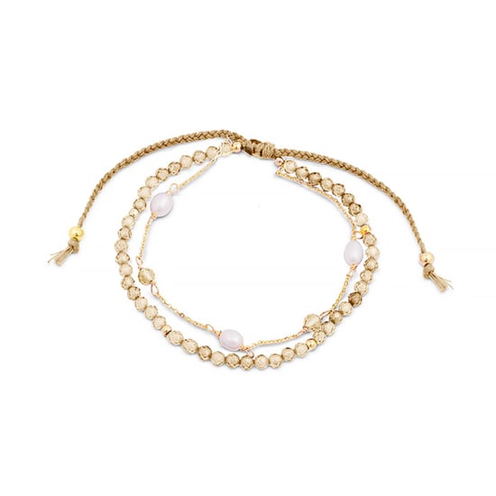 Luxenter-Armband, Metalllegierung mit champagnerfarbenen Zirkonia, 18K vergoldet - Image 1