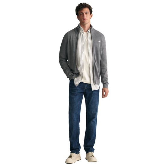 Gant Casual Cotton Zip Strickjacke - Image 5