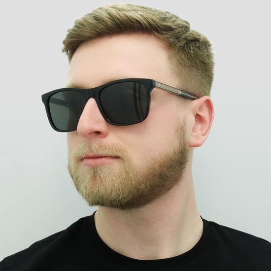 Gucci Rectangle Mens Black Grey Polarized Sonnenbrille - Image 5