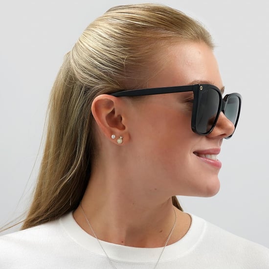 Gucci Square Womens Schwarz Grau Gradient Sonnenbrille - Image 3