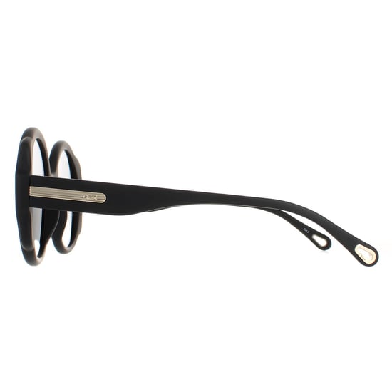 Chloe Round Womens Matt Schwarz Grau CH0120S - Image 3