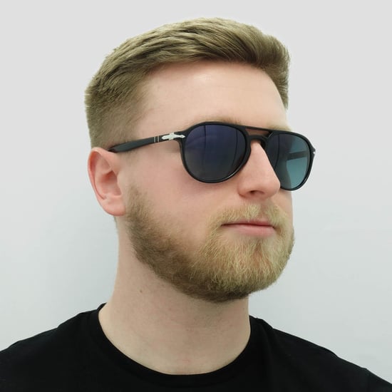 Persol Aviator Unisex Schwarz Blau Verlauf Polaroid Sonnenbrille - Image 5