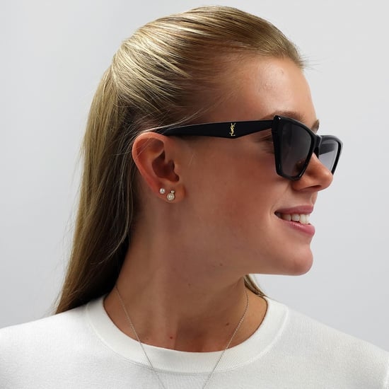 Saint Laurent Cat Eye Damen Schwarz Grau Gradient Sonnenbrille - Image 5