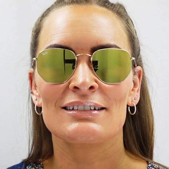 Lunettes De Soleil Ray-Ban Hexagonal 3548N 001/9O Miroir Dégradé Bleu Clair Or - Image 5