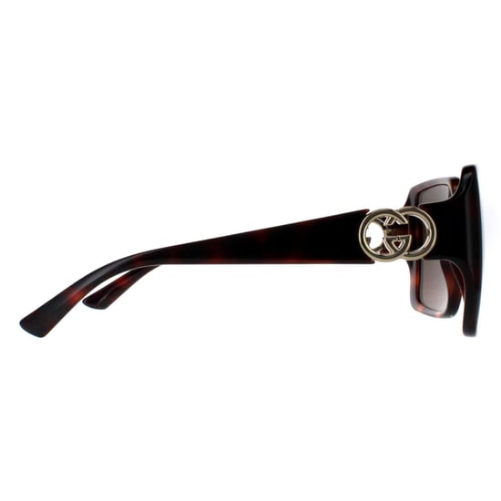 Gucci Square Womens Dark Havanna mit Gold dunkelbraun GG1692S - Image 4