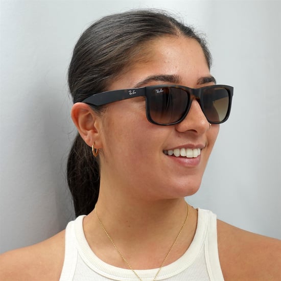 Ray-Ban Sonnenbrille Justin 4165 710/13 Gummi leicht Havanna braun Gradient 51mm - Image 5