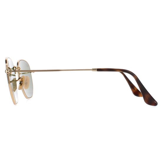 Lunettes De Soleil Ray-Ban Hexagonal 3548N 001/9O Miroir Dégradé Bleu Clair Or - Image 3