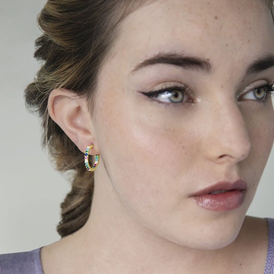 Luxenter Sterling Silber 925 Ohrringe mit Multicolour Zirkonia in 18K Gelbgold - Azarlo - Image 5
