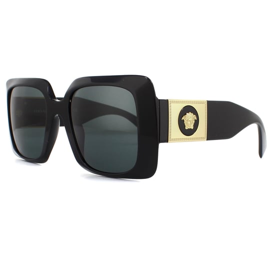 Versace Quadrat Damen Sonnenbrille Schwarz Dunkelgrau - Image 2