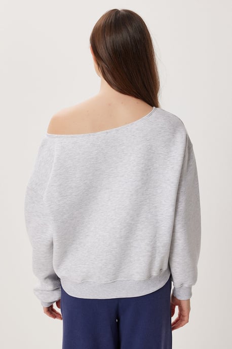 Asymmetrisches Kragen-Sweatshirt - Image 5