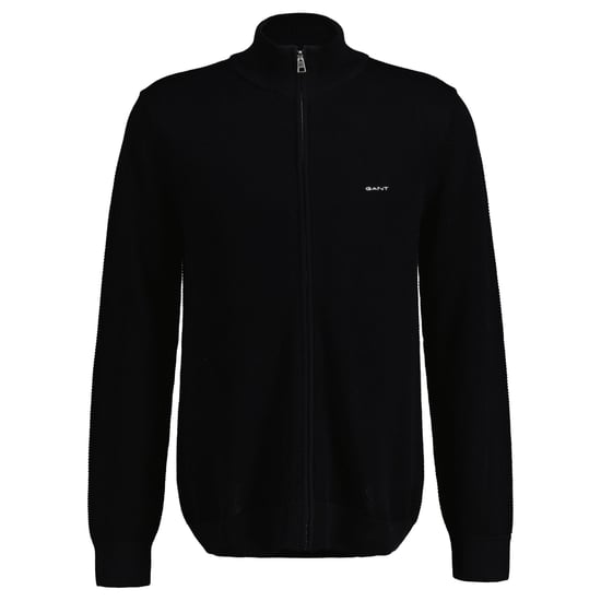 Gant Cotton Pique Half Zip Strickjacke - Image 1