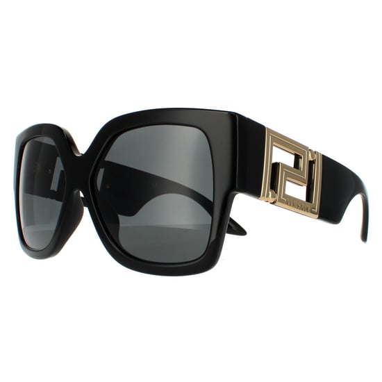 Versace Square Womens Schwarz Dunkel Grau Sonnenbrille - Image 2