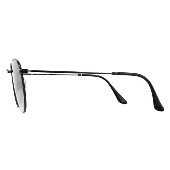 Ray-Ban Sonnenbrille Runde flache Gläser 3447N 002/71 Schwarz Grau Gradient 50mm - Image 3