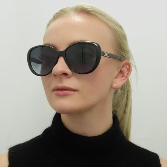 Jimmy Choo Butterfly Womens Black Dark Grey Gradient Sonnenbrille - Image 5