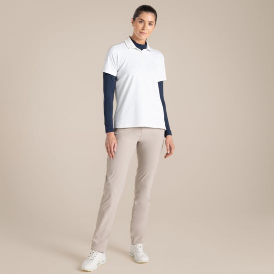 Craghoppers - T-Shirt für Damen, Stehkragen, Nosilife, Emblem, Langärmlig (Weiß) - Image 1