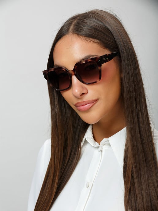 Blumarine Sonnenbrille Havana Braun/Glänzend Beige - Image 4