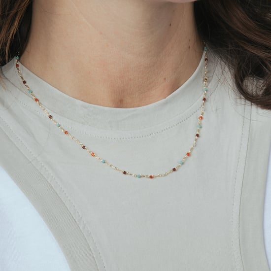 Luxenter Multicolor-Hydrothermalquarz-Halskette aus 18 Karat Gelbgold - Nespo - Image 3