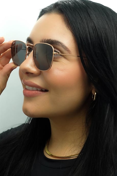 Ray-Ban Square Unisex Rose Gold Dunkelgrau RB3857 Frank - Image 6