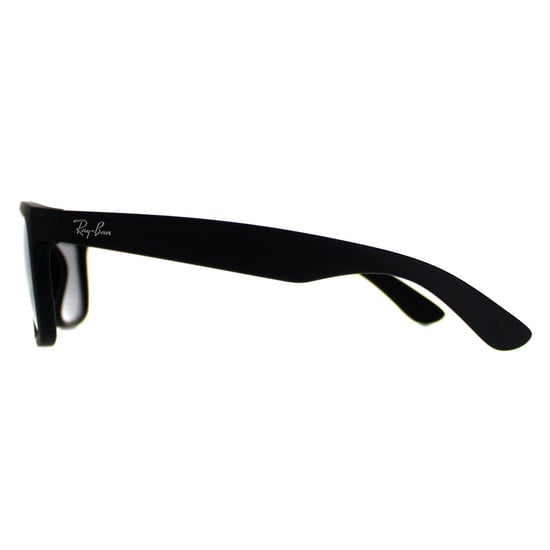Lunettes De Soleil Ray-Ban Justin 4165 622/6g Caoutchouc Noir Miroir Gris Noir 51mm - Image 3