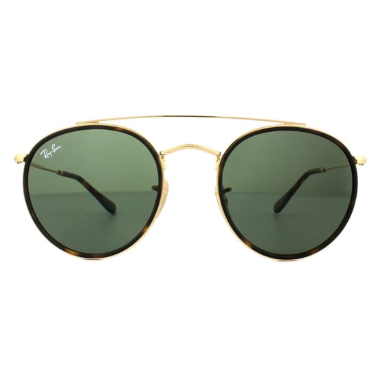 Ray-Ban Sonnenbrille Runde Doppelbrücke 3647N 001 Gold Grün - Image 1