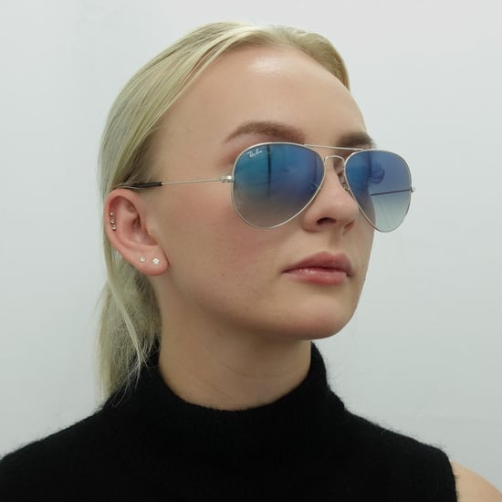 Ray-Ban Sonnenbrille Aviator 3025 003/3F Silber Hellblau Gradient 58mm - Image 6