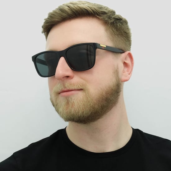 Gucci Rectangle Mens Black Grey Sonnenbrille - Image 6