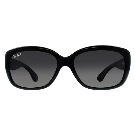 Lunettes De Soleil Ray-Ban Jackie OHH 4101 601/T3 Dégause Gris Noir Brillant Polarisé - Image 1