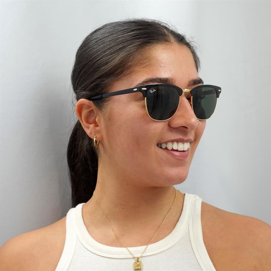Ray-Ban Sonnenbrille Clubmaster Metall RB3716 187 Gold Top auf schwarz grün - Image 5