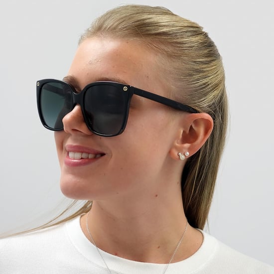 Gucci Square Womens Schwarz Grau Gradient Sonnenbrille - Image 4