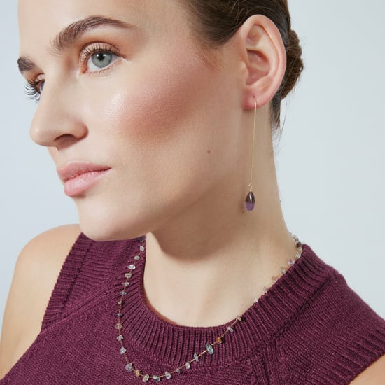 Luxenter, zoqoyi Ohrringe aus 925 Sterlingsilber und natürlichem Amethyst 18K vergoldet - Image 4