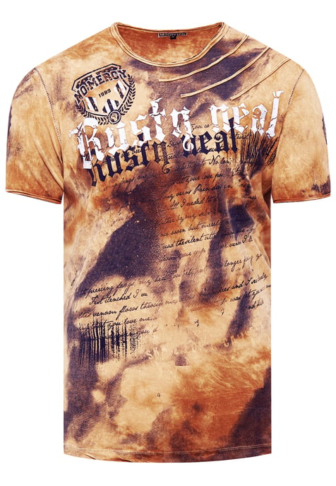 Farbverlauf Batik T-Shirt mit Logo-Druck - Image 1