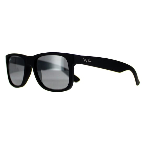 Lunettes De Soleil Ray-Ban Justin 4165 622/6g Caoutchouc Noir Miroir Gris Noir 51mm - Image 2
