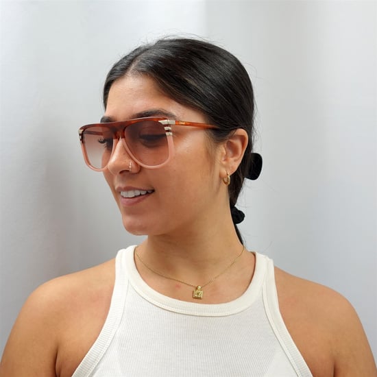 Chloe Aviator Damen Glänzend Blond Havanna Orange Farbverlauf CH0104S - Image 6