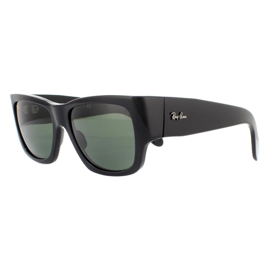 Ray-Ban Lunettes De Soleil Nomad RB2187 901/31 Brillant Noir Vert G-15 - Image 2